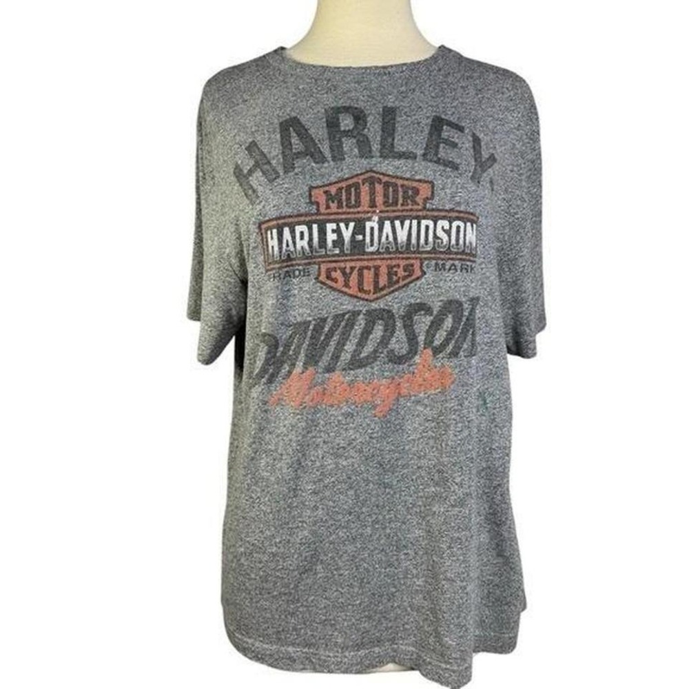 Harley Davidson New Orleans, Louisiana, gray men's large distressed tee